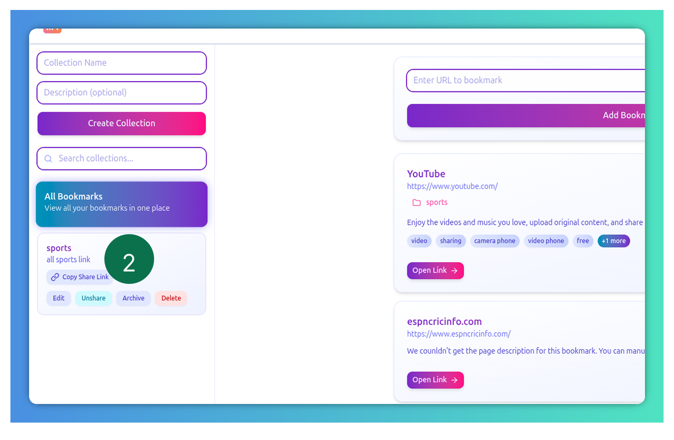 Share Bookmarks