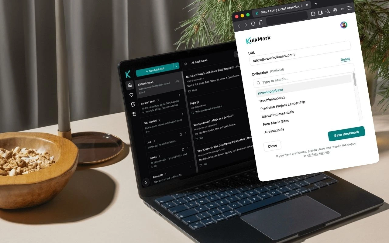 Kuikmark using Chrome extension